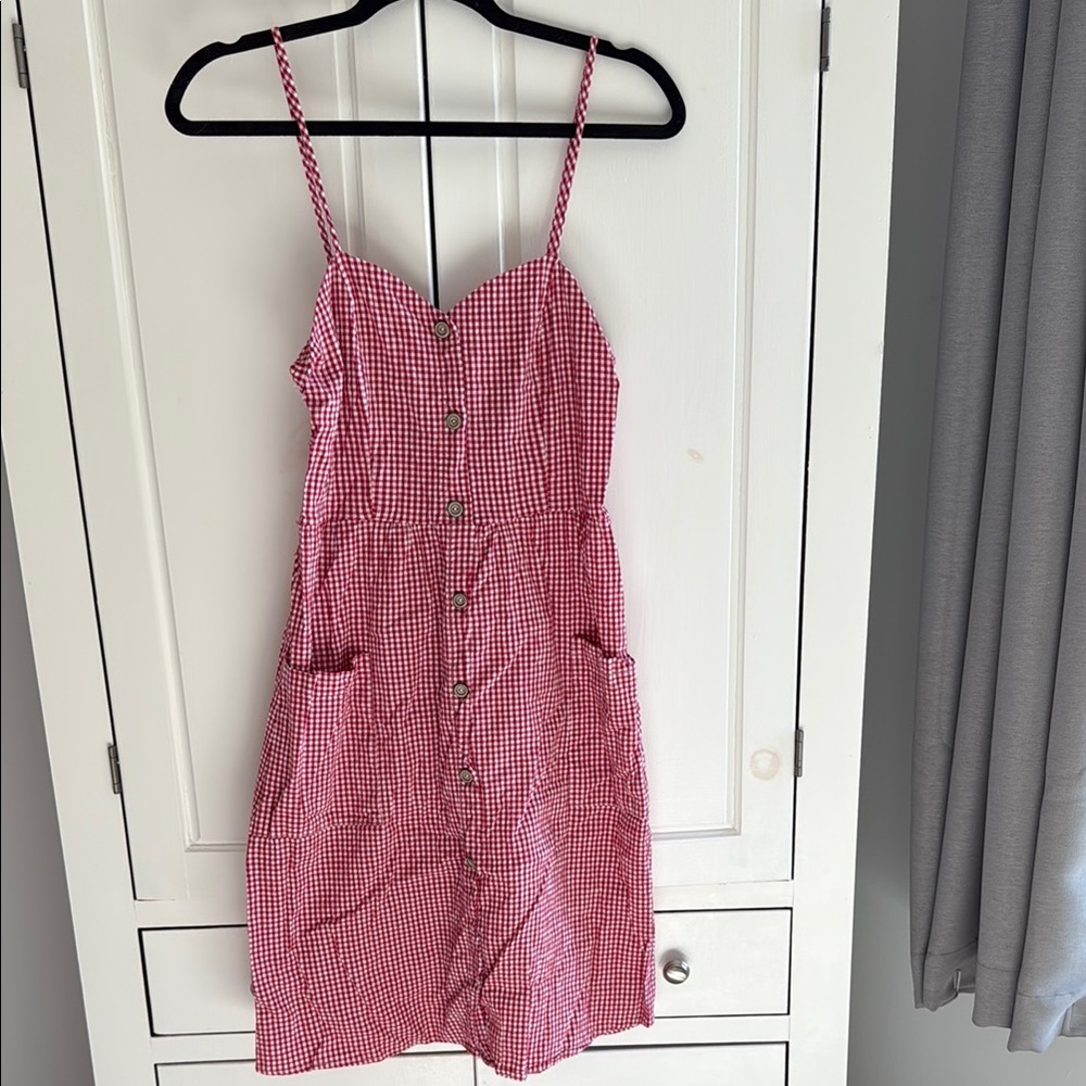 Potter's Pot Red Gingham Mini Dress